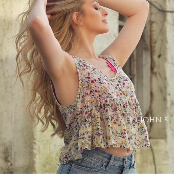 Olivaceous Tops - Aqua B Boutique Floral Top